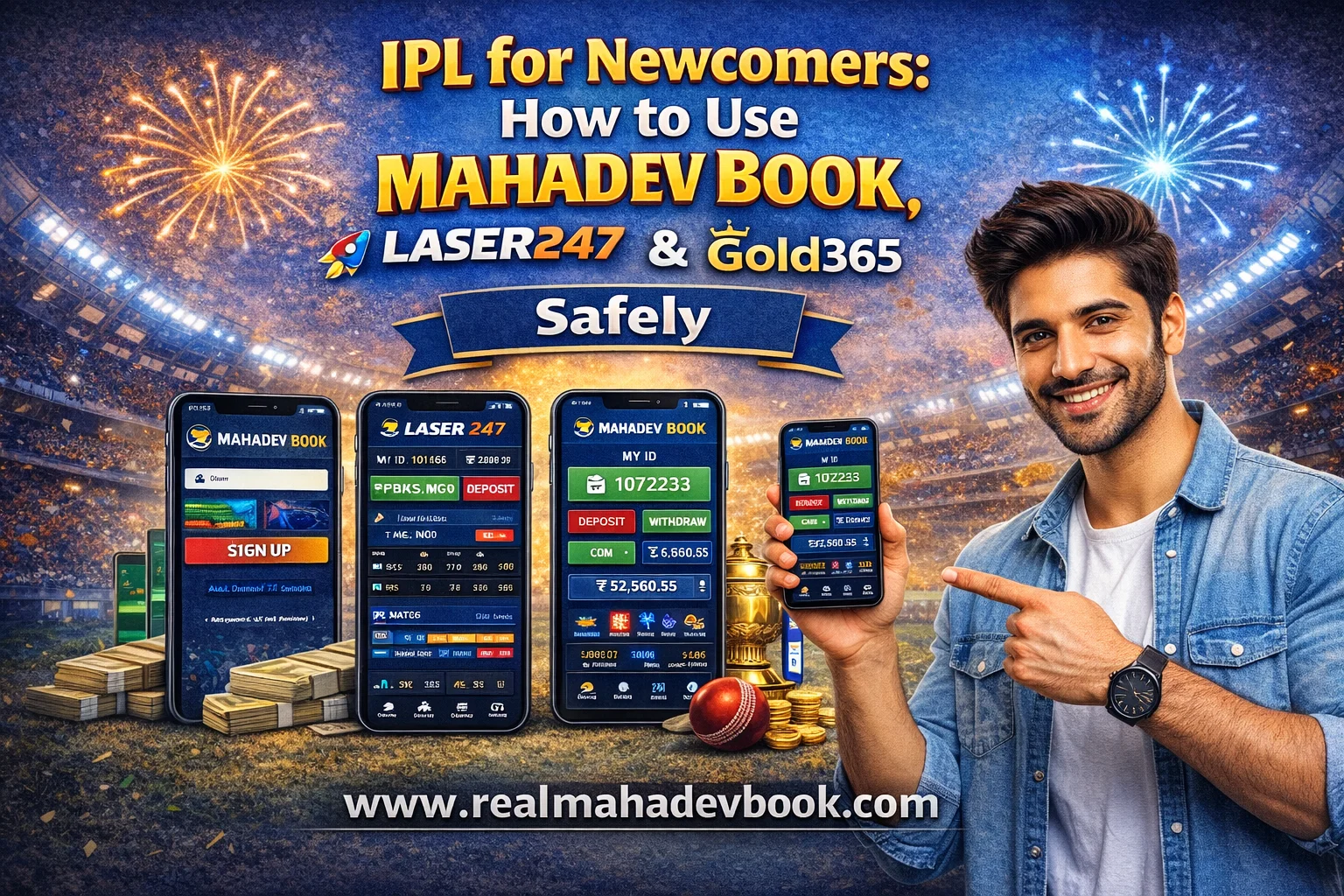 Indian Premier League for Newcomers: How to Use Mahadev Book, Laser247, and Gold365 Safely